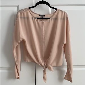 Pink long sleeve blouse